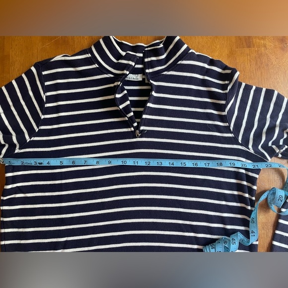 L.L. Bean Striped Quarter Zip - Picture 6 of 6